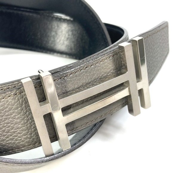 HERMES H belt Ash okare belt Togo gray main image 12